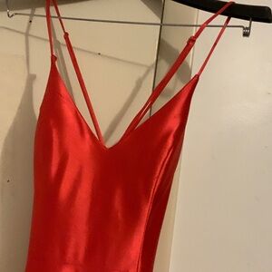 Elegant Red Satin Prom Dress Final price is firm no offer